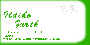 ildiko furth business card